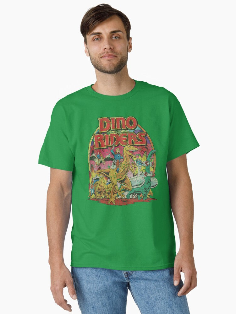 Dino Riders The Adventure Begins 1988 Classic T Shirt T Shirt Premium Quality Fan Favorite