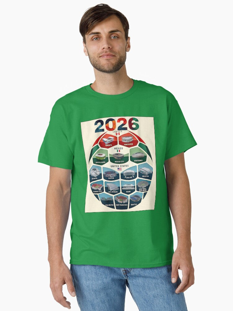 2026 North America Host Soccer Stadiums Classic T-Shirt