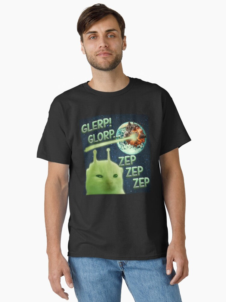 Glorp Funny Alien Cat Brainrot Meme Classic T Shirt T Shirt High Search Demand Gift Ready