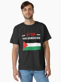 Free Palestine stop the genocide peace in gaza Classic Shirt T Shirt Everyday Wear