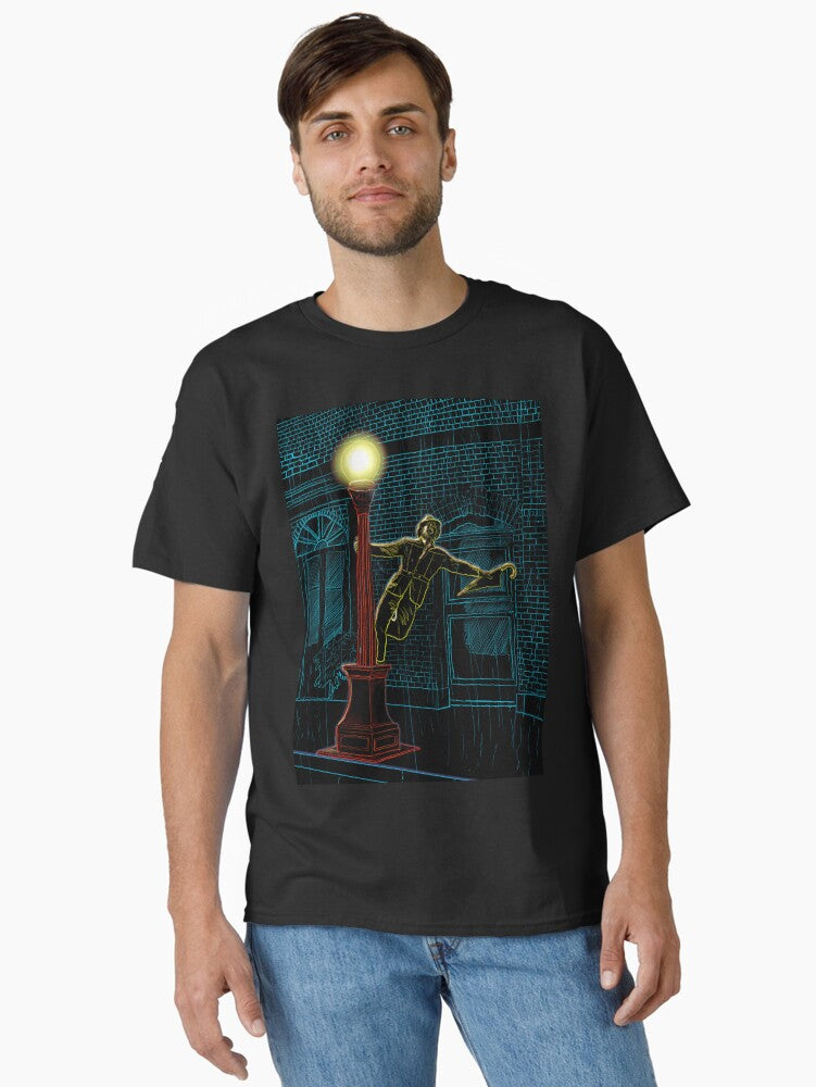 Blue rain yellow umbrella Classic Shirt T Shirt US Market