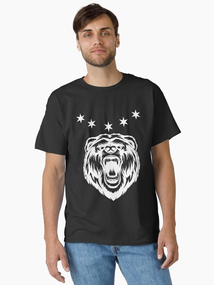 Bear With 5 City Stars Classic T Shirt T Shirt Limited Vibe