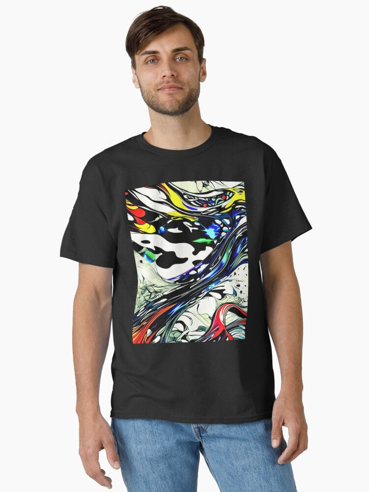 Futuristic Camouflage Colourful Abstract Fusion Camo Swirl Classic T Shirt T Shirt Viral US Style Top Rated Design