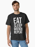 Eat Sleep wrench Repeat white edition Classic T Shirt T Shirt High Search Demand Fan Favorite