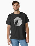 Funny Moose Full Moon Shirt Halloween Howling Moose T-Shirt Moose Lover Gift Classic T-Shirt | Premium Unisex T-Shirt, Trending Graphic Tee