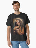 Jesus loves hot dogs Classic Shirt T Shirt Minimal Style