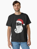 Hipster Santa Claus With Sunglasses Funny Gift for Christmas Classic Shirt T Shirt Clean Design