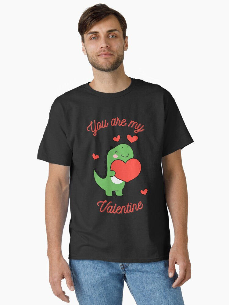 You are my valentine cute dinosaur Valentine day Classic Shirt T Shirt Premium Print
