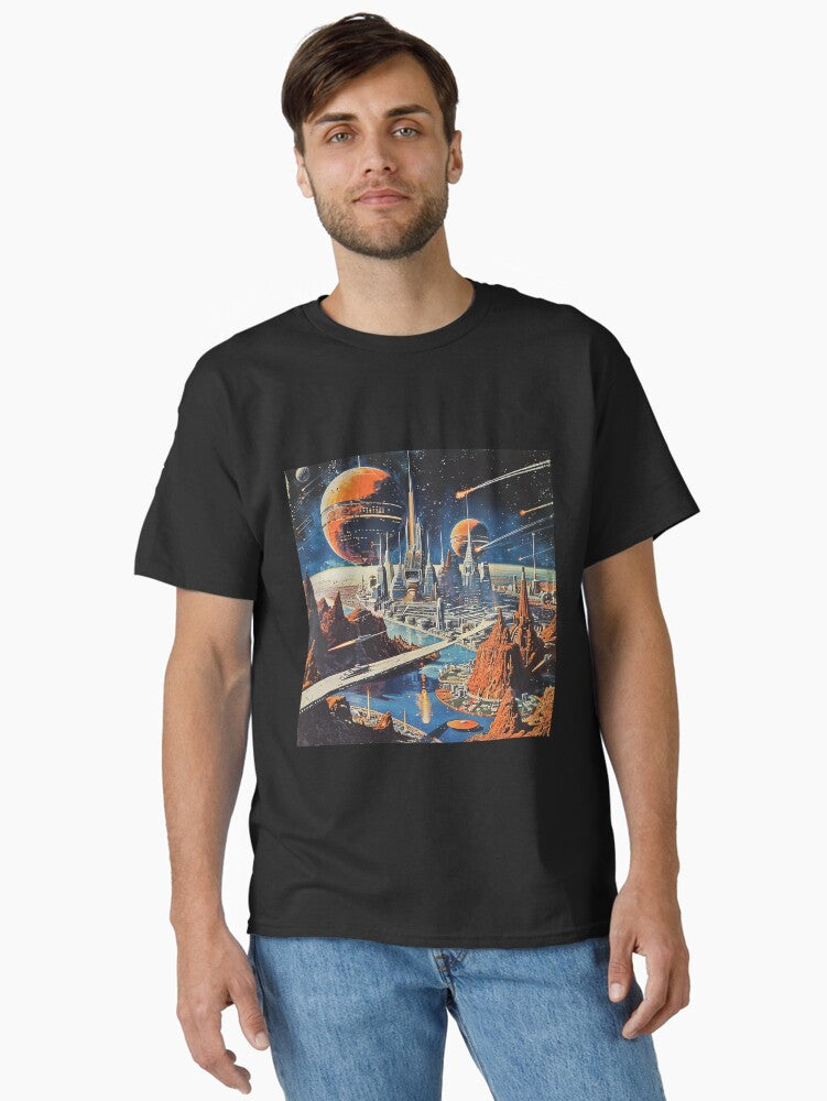 Retro Scifi Art Classic T-Shirt | Premium Unisex T-Shirt, Trending Graphic Tee