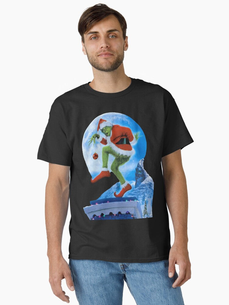 Grinch Christmas Moon Sneaky Holiday Art Classic T Shirt T Shirt Holiday Trending Christmas Season Pick
