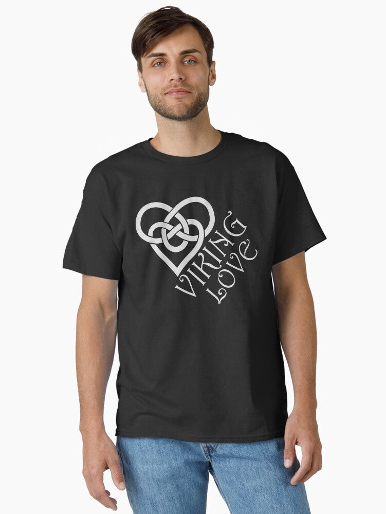 Viking Love Celtic knot heart Classic Shirt T Shirt Premium Print