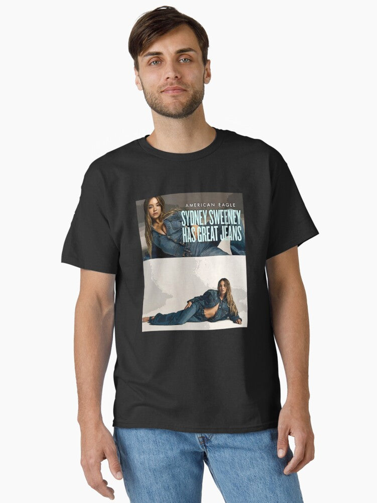 sydney sweeney has great jeans funny american eagle parody Classic Shirt T Shirt US Trend