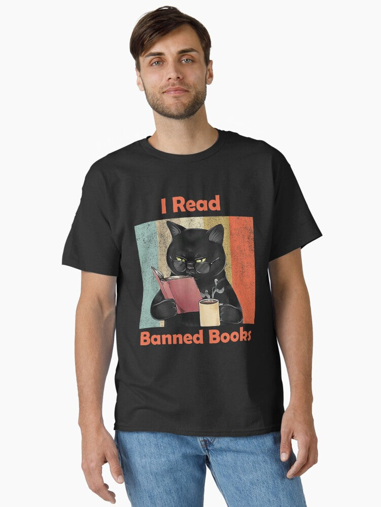 Cat I Read Banned Books Classic T Shirt T Shirt Trending 2025 High CTR Pick