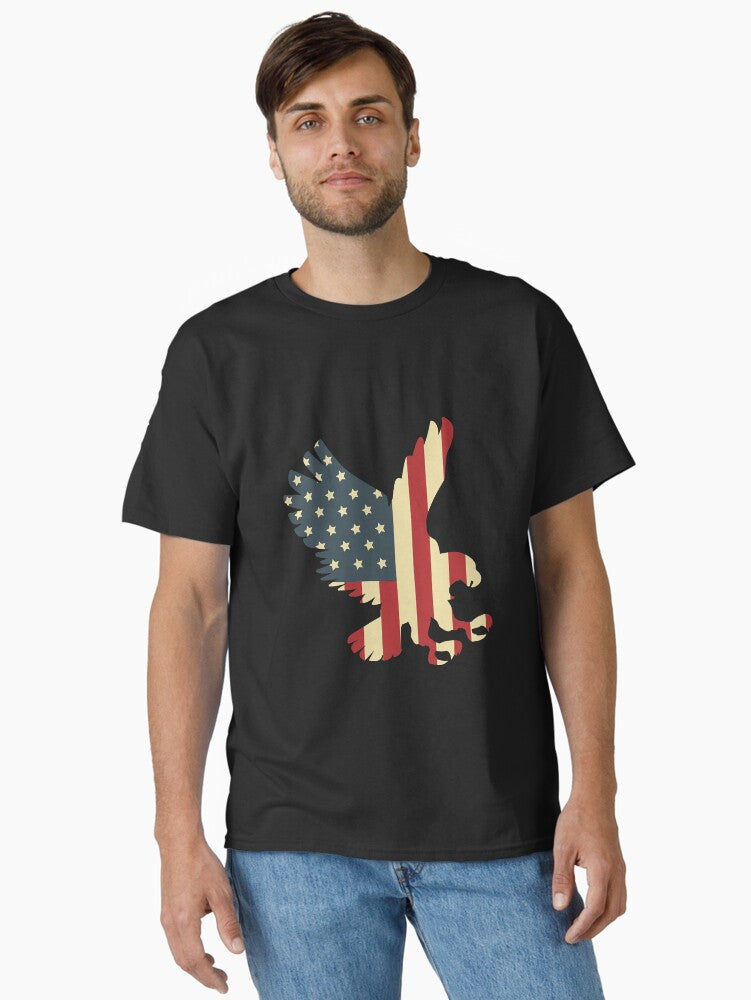Patriotic Eagle Usa American Flag Classic Shirt T Shirt Premium Quality
