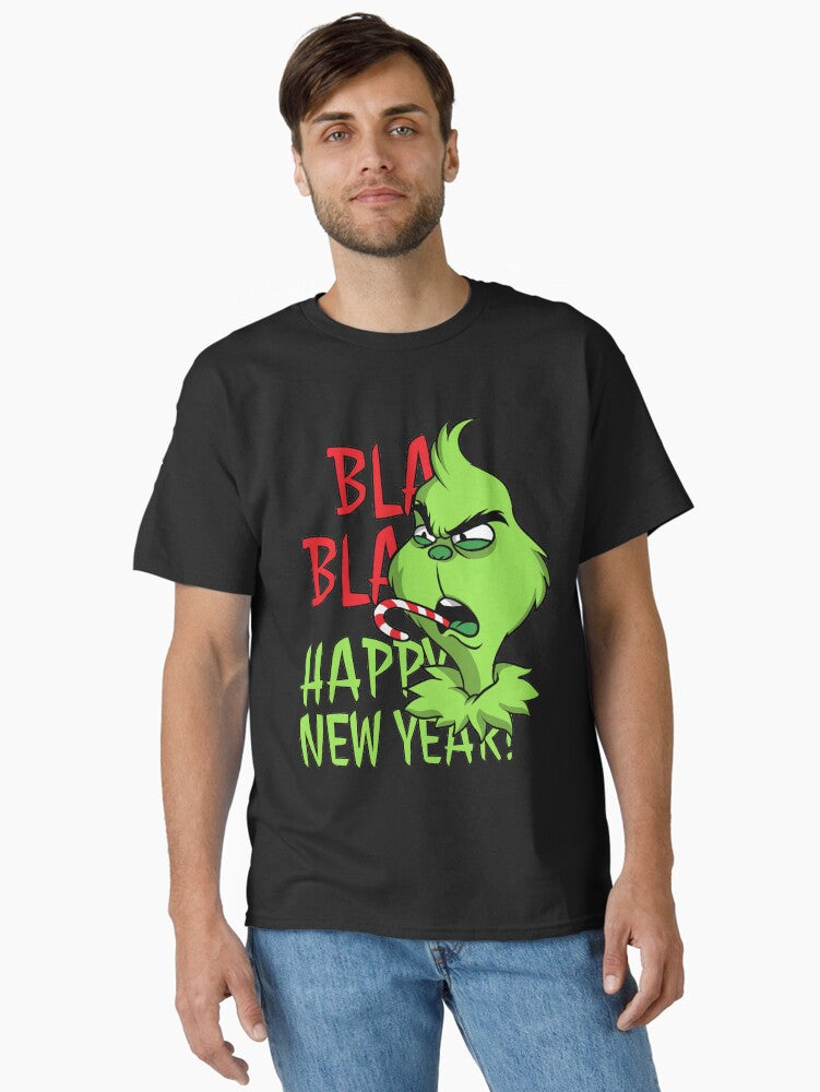 Bla Bla Happy New Year Classic T Shirt T Shirt Comfort Fit Christmas Season Pick