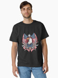 Patriot Eagle and flag Classic Shirt T Shirt Everyday Wear