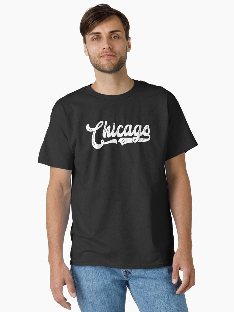 City Retro White Classic T Shirt T Shirt Everyday Wear