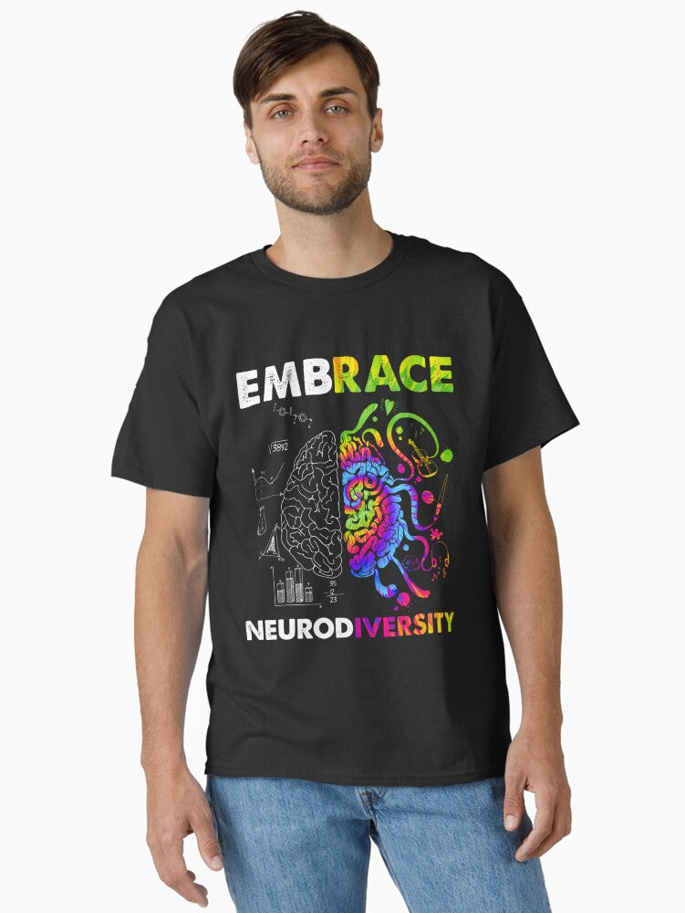 Embrace Neurodiversity Autism Awareness ASD Men Women Kids Classic T-Shirt