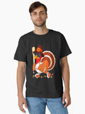 Turkey Playing Baseball For Thanksgiving Gift For Baseball Fan Classic T Shirt T Shirt Premium Print Hot Right Now