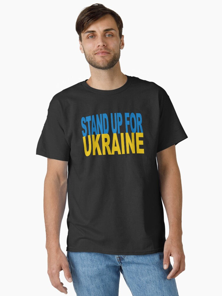 Stand up for Ukraine Classic Shirt T Shirt Clean Design