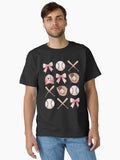 Baseball Bow Sports Fan Softball Cute Classic T Shirt T Shirt Trending US Best Seller Look