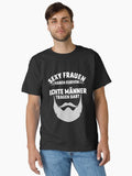 Women have curves real men have beards Classic Shirt T Shirt Premium Quality