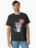 Cat in love Classic Shirt T Shirt Premium Print