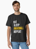 Eat Sleep Baseball Repeat Funny Gift Classic T Shirt T Shirt Comfort Fit Fan Favorite