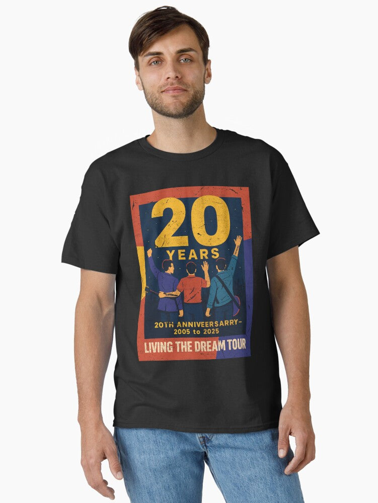Jonas20 Vintage Living the Dream tour 2025 Classic T-Shirt T-Shirt | Aesthetic Graphic | Must-Have Style
