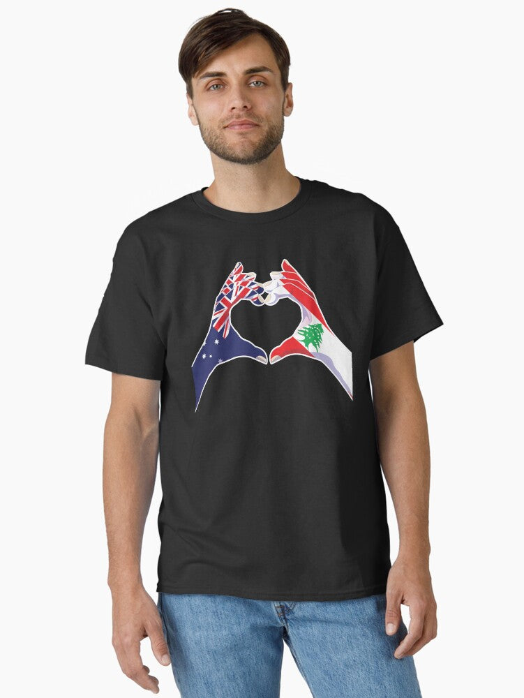 Lebanon Lebanese Australian Australia Love Heart Peace Classic Shirt T Shirt Gift Ready