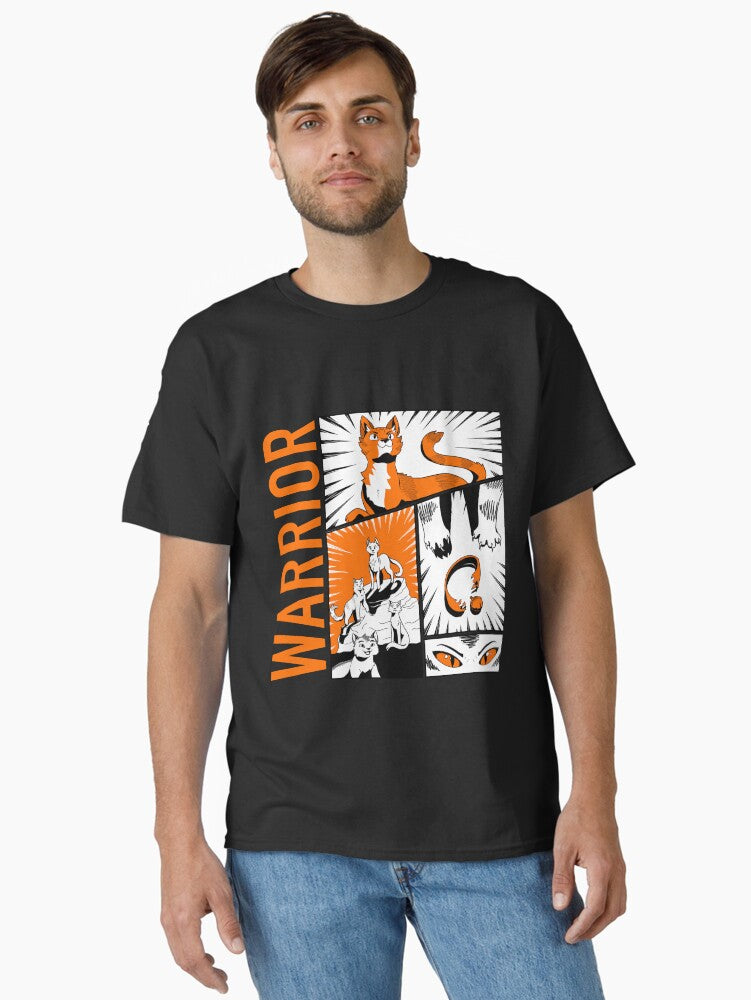 Warrior Cats Graphic Novel Design Orange Classic T-shirt | Premium Basketball Jersey | Fan Edition Apparel