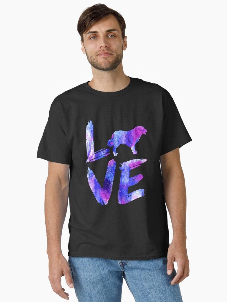 Leonberger Dog Love Watercolor Design