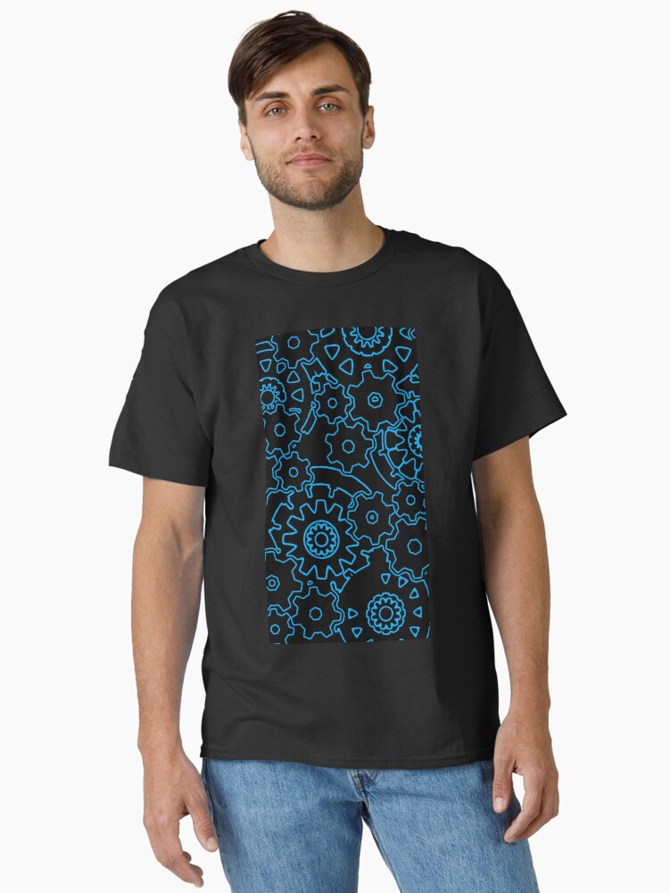 Black and blue gearhead Classic T Shirt T Shirt High Search Demand Daily Wear
