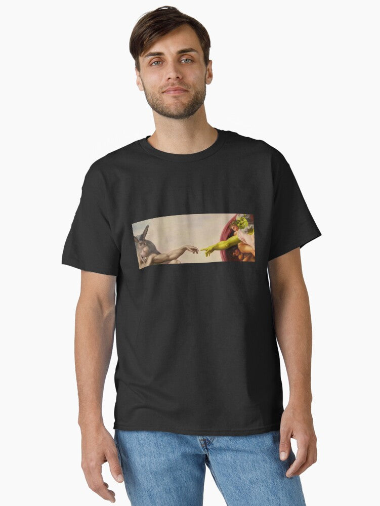 Shrek hands of God Classic T-Shirt | Premium Unisex T-Shirt, Trending Graphic Tee