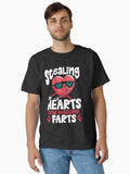 Stealing Hearts And Blasting Farts Valentines Classic Shirt T Shirt Minimal Style