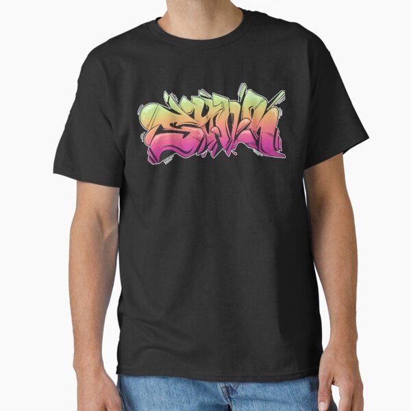 Synr Neon Graffiti Piece Classic T-Shirt for Sale by maniakdraws