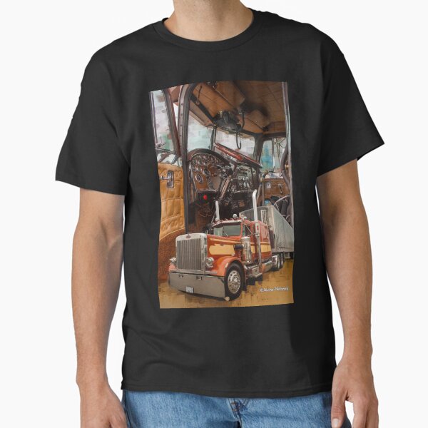 Old School Peterbilt Interior and Truck Classic T-Shirt for Sale by rharrisphotos