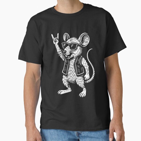 Rock Musik Heavy Metal Mouse Funny Retro Classic T-Shirt for Sale by LuminOrb