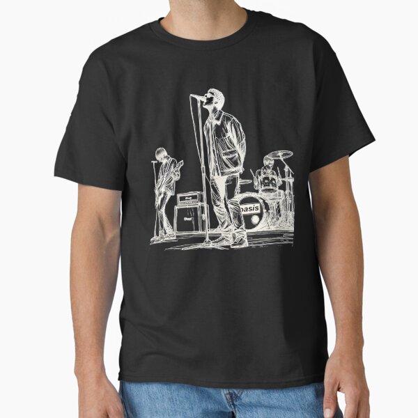 Oasis inspired line drawing Liam and Noel Gallagher Classic T-Shirt for Sale by BrewsterBears
