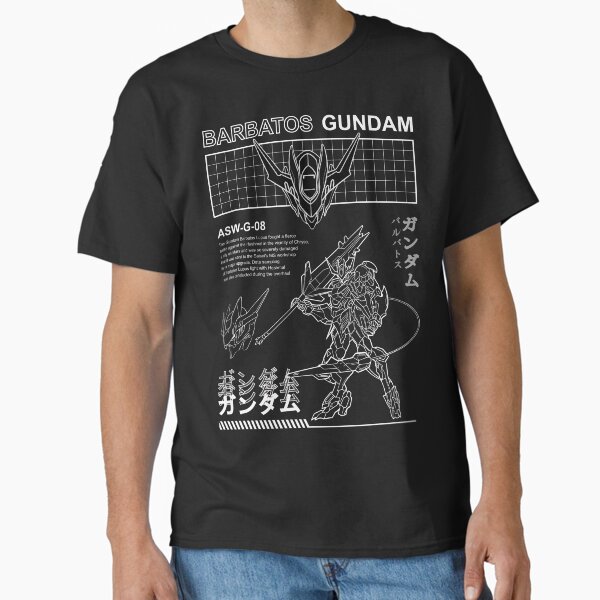 Gundam Barbatos Lupus Rex Shirt Black Streetwear Poster Classic T-Shirt for Sale by ScribblePrint