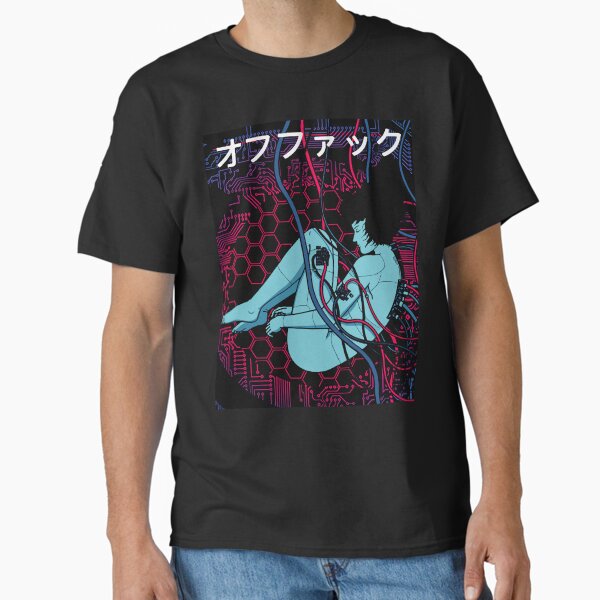 Vaporwave Cyborg Girl Dystopian Ghost Cyberpunk Style Classic T-Shirt by OWLvision33