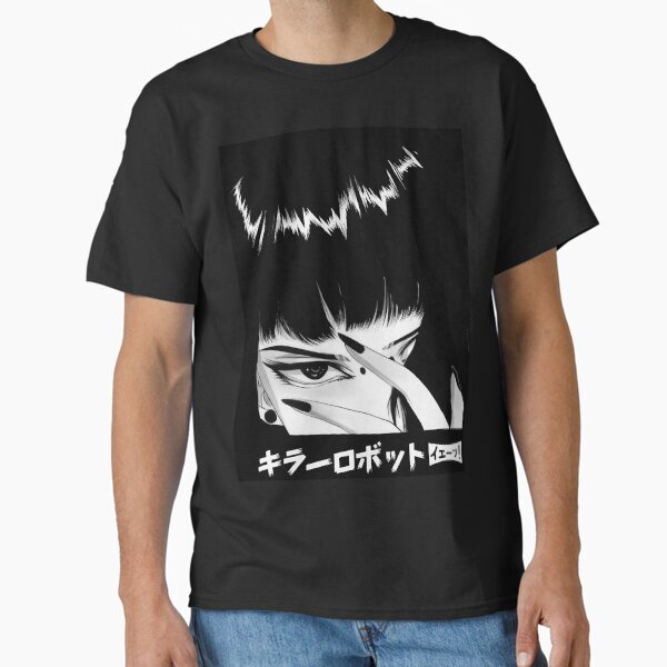 Vaporwave Japanese Goth Style Girl Classic T-Shirt by OWLvision33