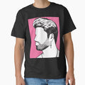 Pink background George michael image black gift Classic T-Shirt for Sale by shirtquarter