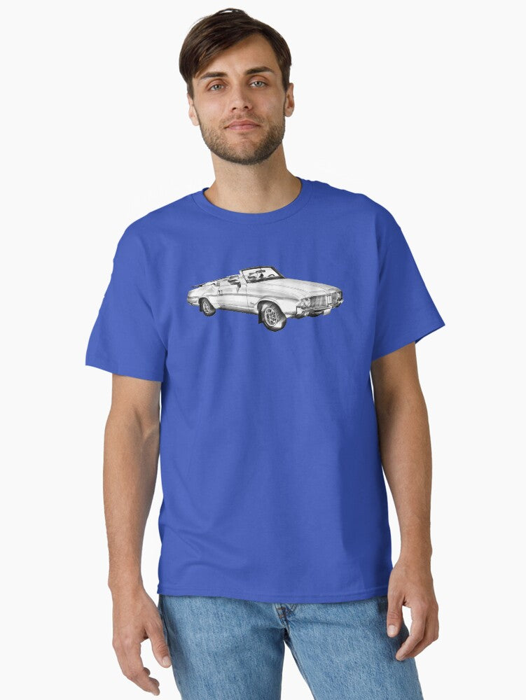 Oldsmobile Cutlass Supreme Muscle Car Illustration Classic T-Shirt T-Shirt | High-Quality Print | Top Pick For Fans