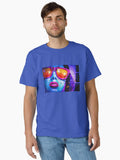 Woman on street wall - neon vibe Classic T-Shirt | Premium Unisex T-Shirt, Trending Graphic Tee