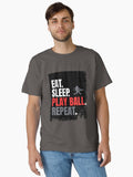 Eat Sleep play ball baseball Smash Repeat Classic T Shirt T Shirt Viral TikTok Daily Wear