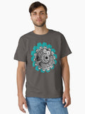 Vintage Mechanical Gear Motif Ocean Teal Blue Classic T Shirt T Shirt High Search Demand Hot Right Now
