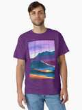 Retro Futurism Art - Retro Futurism Art-Retro Landscape Art Classic T-Shirt | Premium Unisex T-Shirt, Trending Graphic Tee