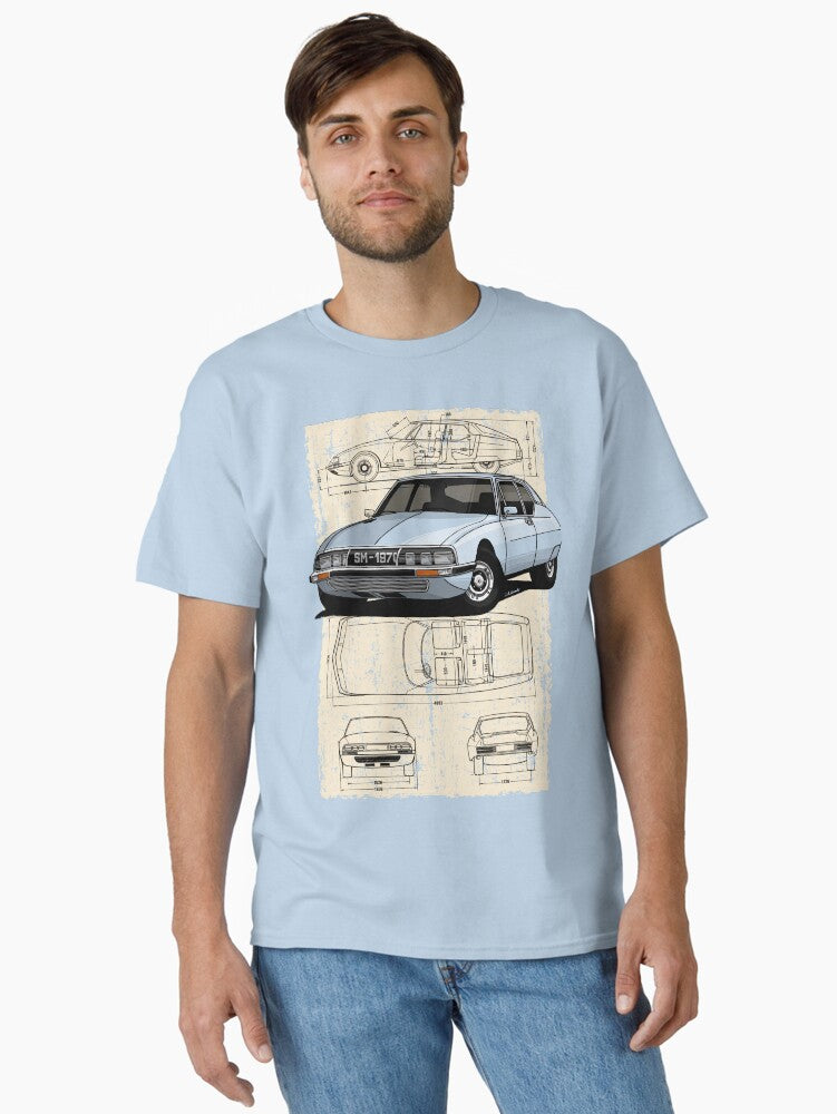 My drawing of the classic French Gran Turismo Classic T Shirt T Shirt Viral TikTok Hot Right Now