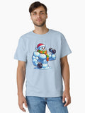 Buff Snowman Lifting Dumbbells Funny Gym Christma Classic T Shirt T Shirt Clean Design